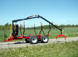 10 Ton Log Crane Trailer, industrie 2.5m2 Crane For Trailer hydraulique de sylviculture
